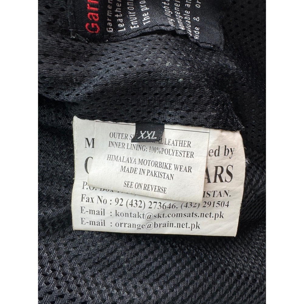 Mens Black Leather‎ Motorcycle Jacket Biker Style Quilted Accents Sz 46 NO LINER - Picture 12 of 16